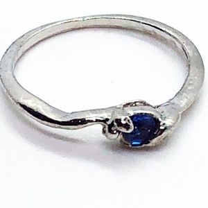 🔥HOT SALE🔥 Blue Rhinestone Fashion Ring 6 1/2